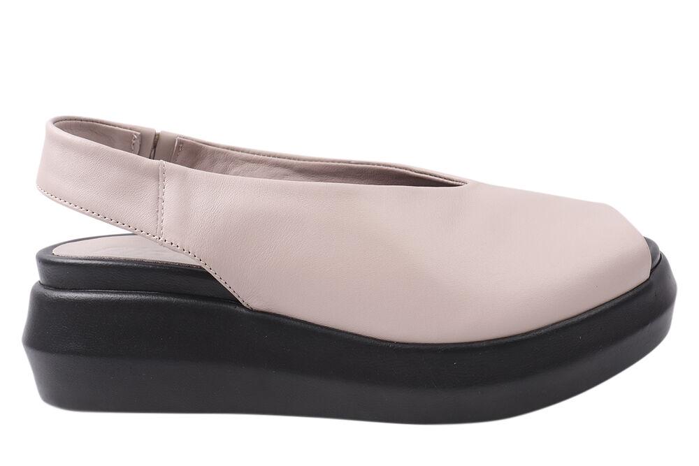 Босоножки женские Ripka из кожи на низком ходу р. 38 Визоновый (160-21LBC)