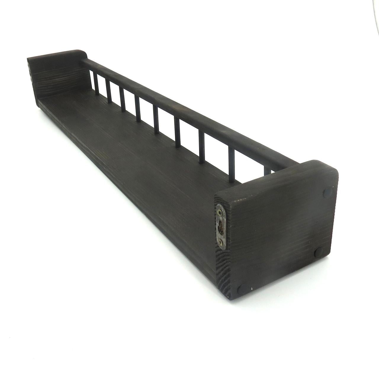 Полиця настінна з дерева Еврика 76 см Венге (НСП-768212)