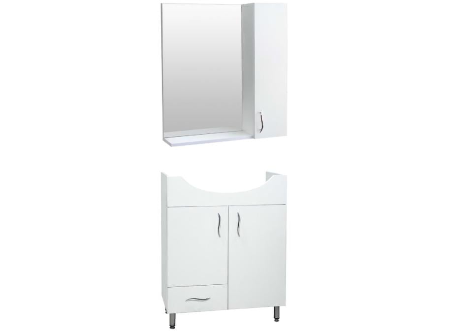 Комплект для ванної кімнати МАКСІ-МЕблі Асторія 2 Білий гладкий (5103635)