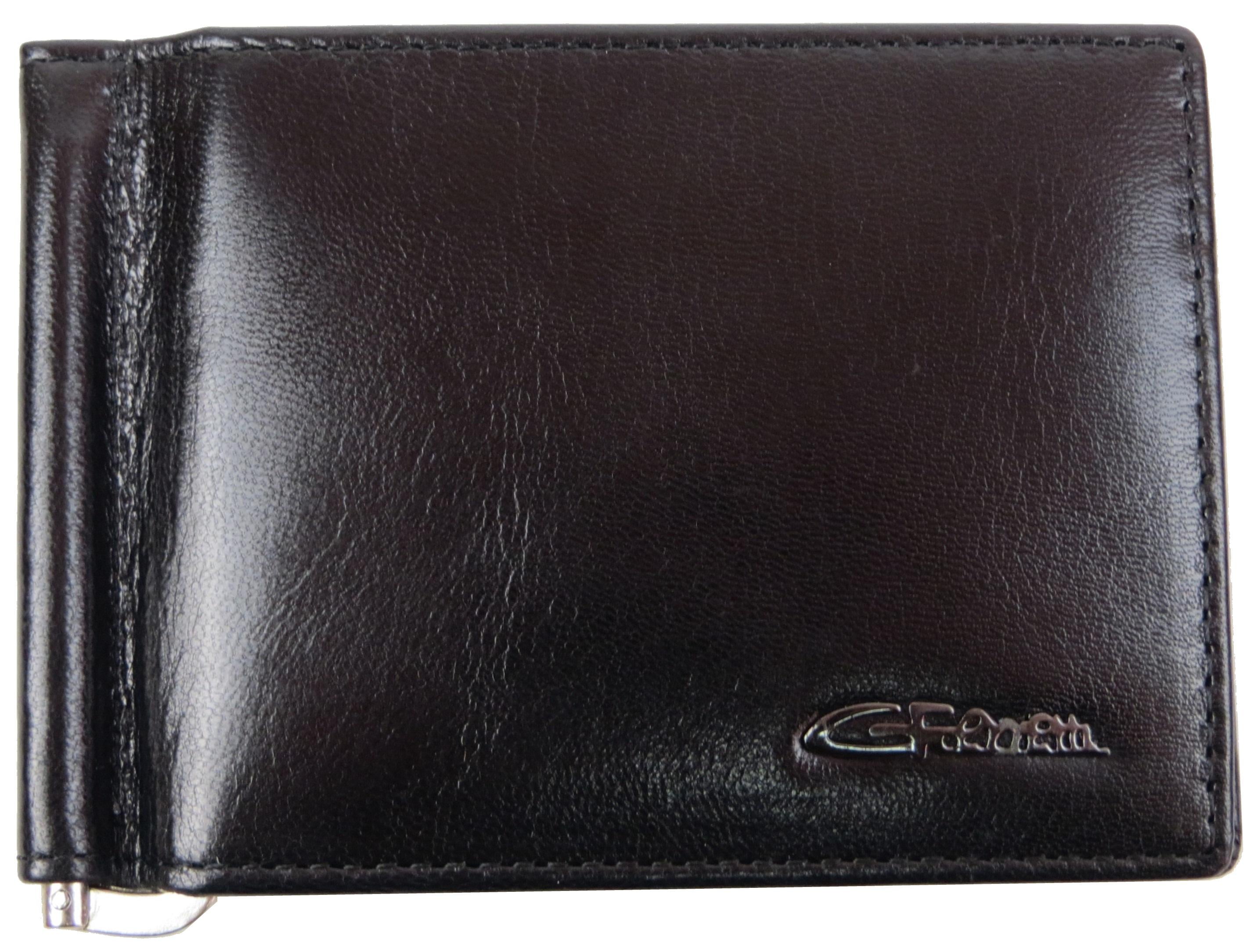 Зажим для денег Giorgio Ferretti кожаный Черный (GF032C5)