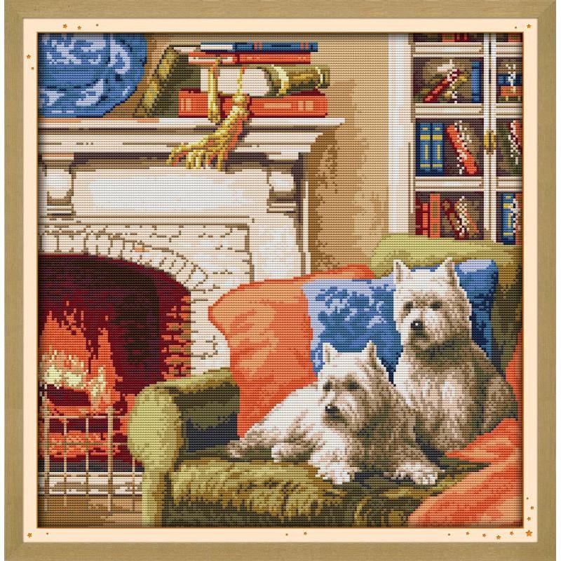 Набор для вышивания крестиком NKF D 690 Щенки (51233) Набор для вышивания крестиком NKF D 690 Щенки (51233)