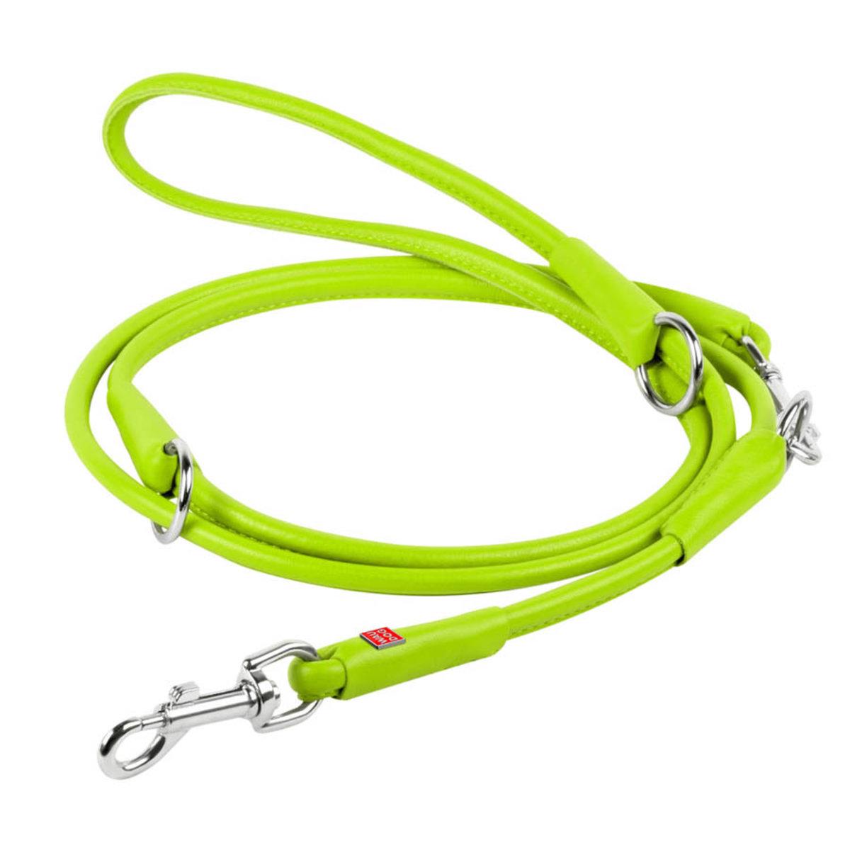 Поводок-перестежка Waudog Glamour круглый 10 мм 122-183 см Салатовый