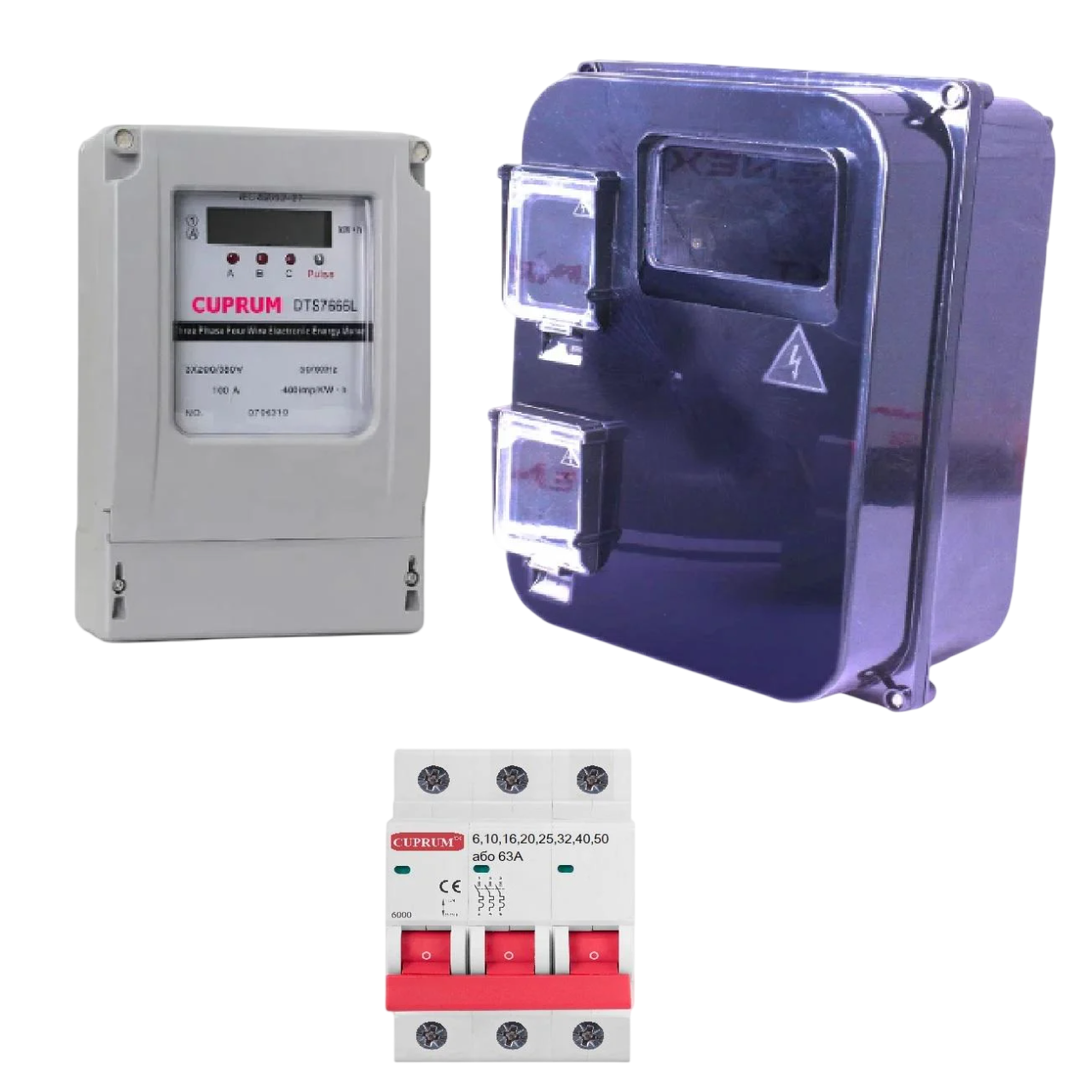 Счетчик CUPRUM 3ф МЖК в уличном ящике с автоматическим віключателем до 63 А (cu5208363) Счетчик CUPRUM 3ф МЖК в уличном ящике с автоматическим віключателем до 63 А (cu5208363)
