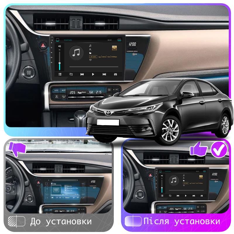 Автомагнітола Toyota Corolla 2017-2018 10" Android 10.1 4/32 GB (MER-14141_5866) - фото 3