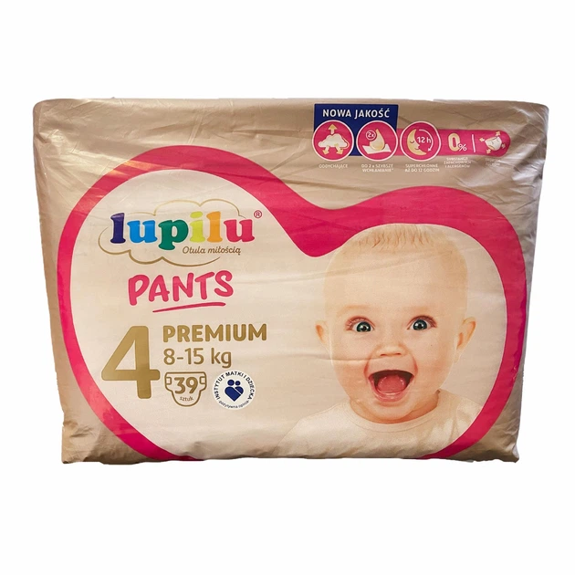 Підгузки-трусики дитячі Lupilu Premium Jumbo Bag 4 Maxi 8-15 кг 39 шт. (94012726)