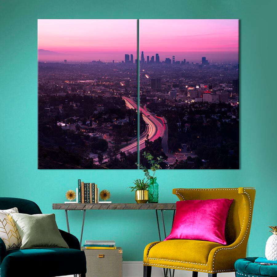 Настенний декор Панорамный вид Лос-Анджелеса 71x51 см (A621-2)