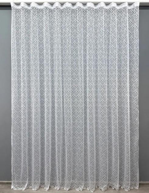 Тюль гипюровый с узором 3 м Белый (1588т)