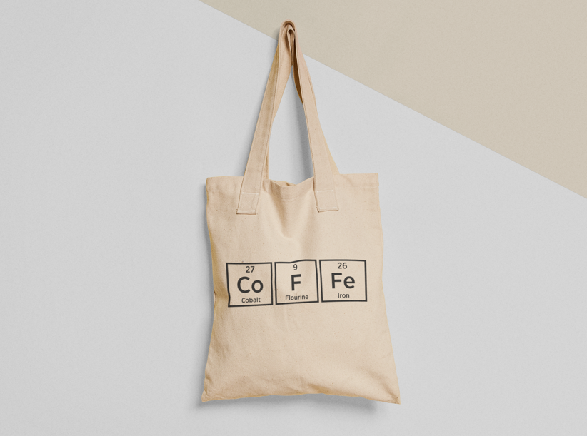 Эко-сумка шоппер с принтом "Coffe" таблица Менделеева 38х40 см Бежевый (ПН32-Т) Эко-сумка шоппер с принтом "Coffe" таблица Менделеева 38х40 см Бежевый (ПН32-Т)