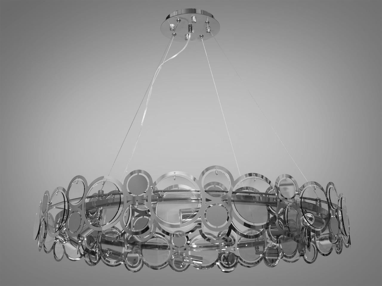 Люстра-подвес с круглыми стеклянными элементами 6190-G-L-GY (2437588990)