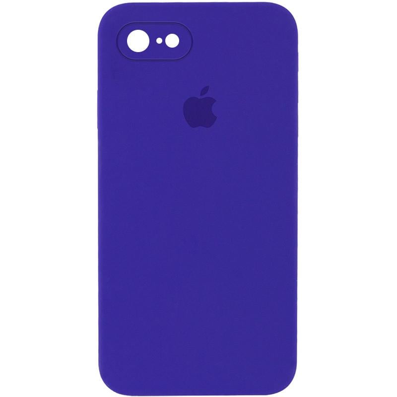 Протиударний чохол Silicone Case Square Full Camera Protective AA для Apple iPhone 7/8/SE 2020 4.7" Фіолетовий/Ultra Violet