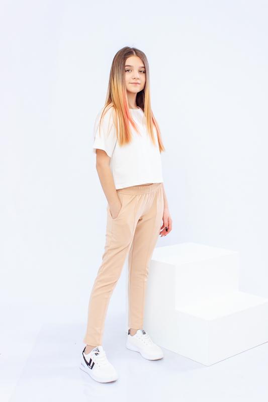 Брюки для девочки со стрелками Носи свое подростковые 158 см Кофейный (6247-057-v12)