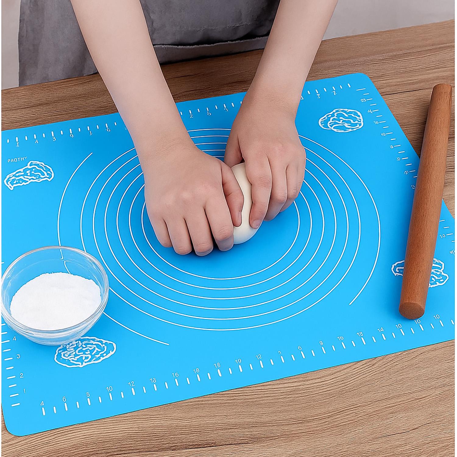 Коврик для раскатывания теста силиконовый 30х40 см Голубой (26644890) - фото 5 Коврик для раскатывания теста силиконовый 30х40 см Голубой (26644890) - фото 5