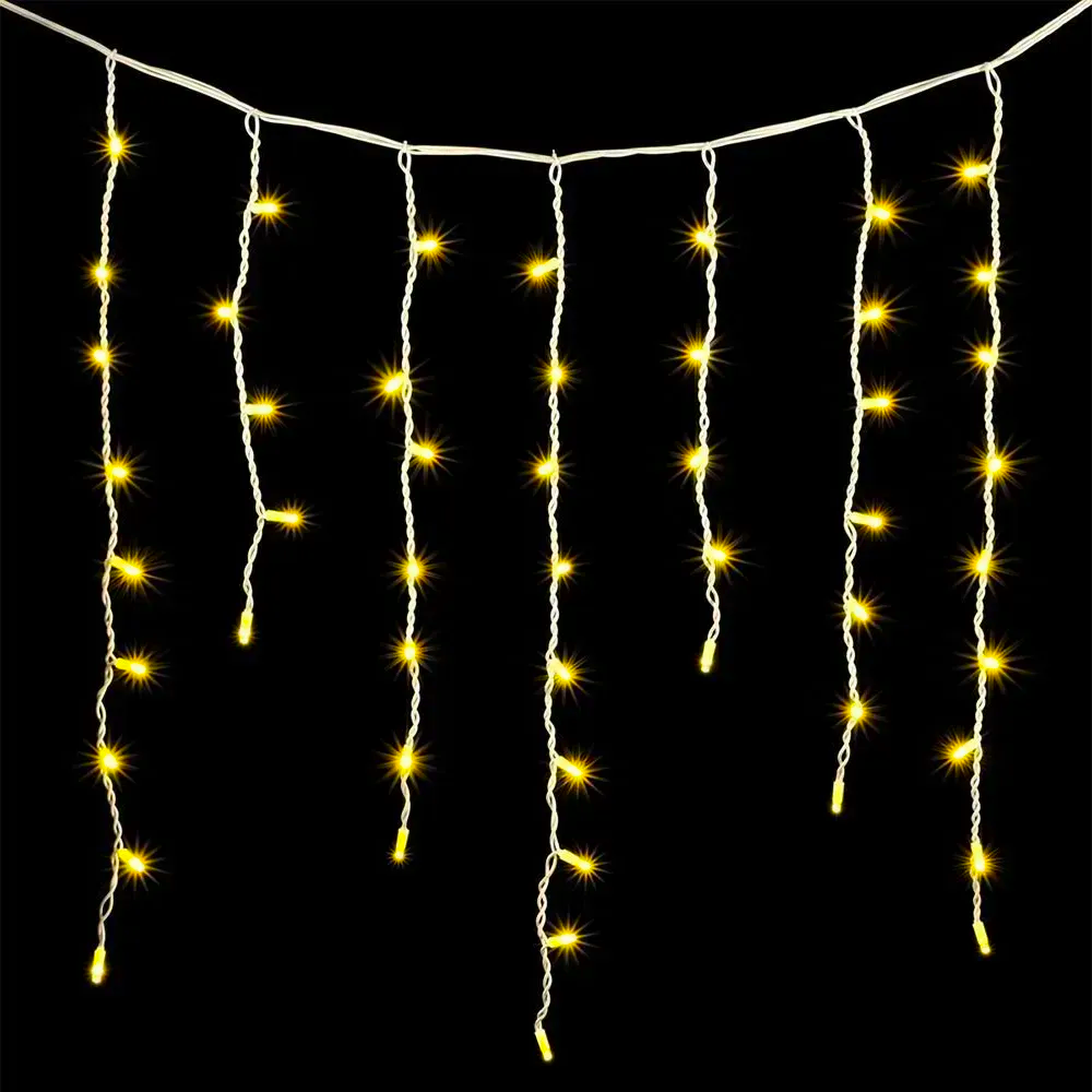 Гирлянда уличная Бахрома от сети 12 м 200LED Теплый белый (30874529)
