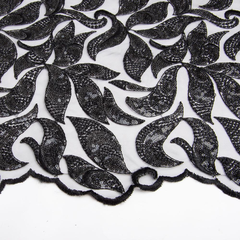 Ткань гипюр кружевная Черный (27218)
