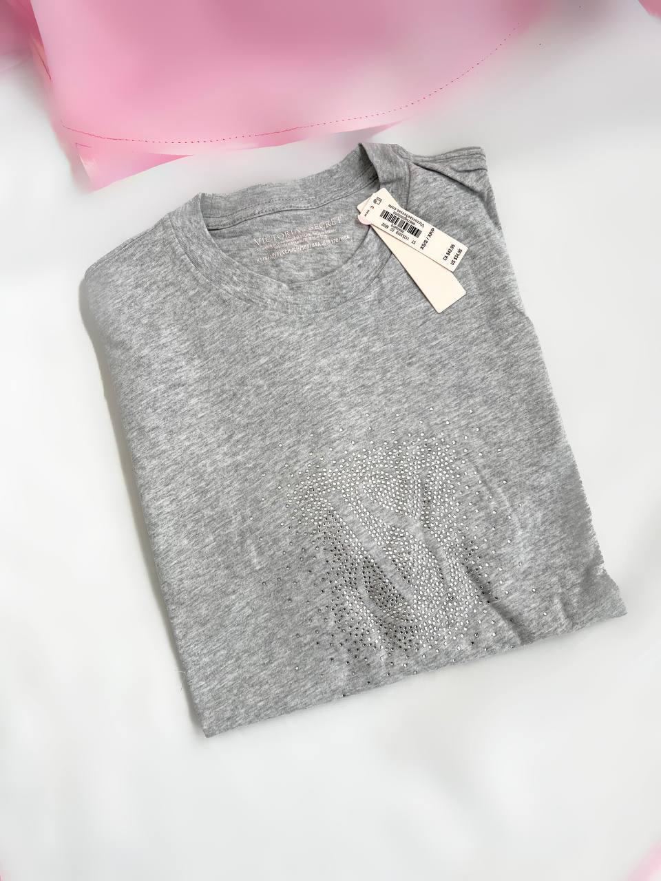 Сорочка Victoria's Secret Cotton Oversized Sleep Tee бавовняна XS/S Сірий (23379729) - фото 5