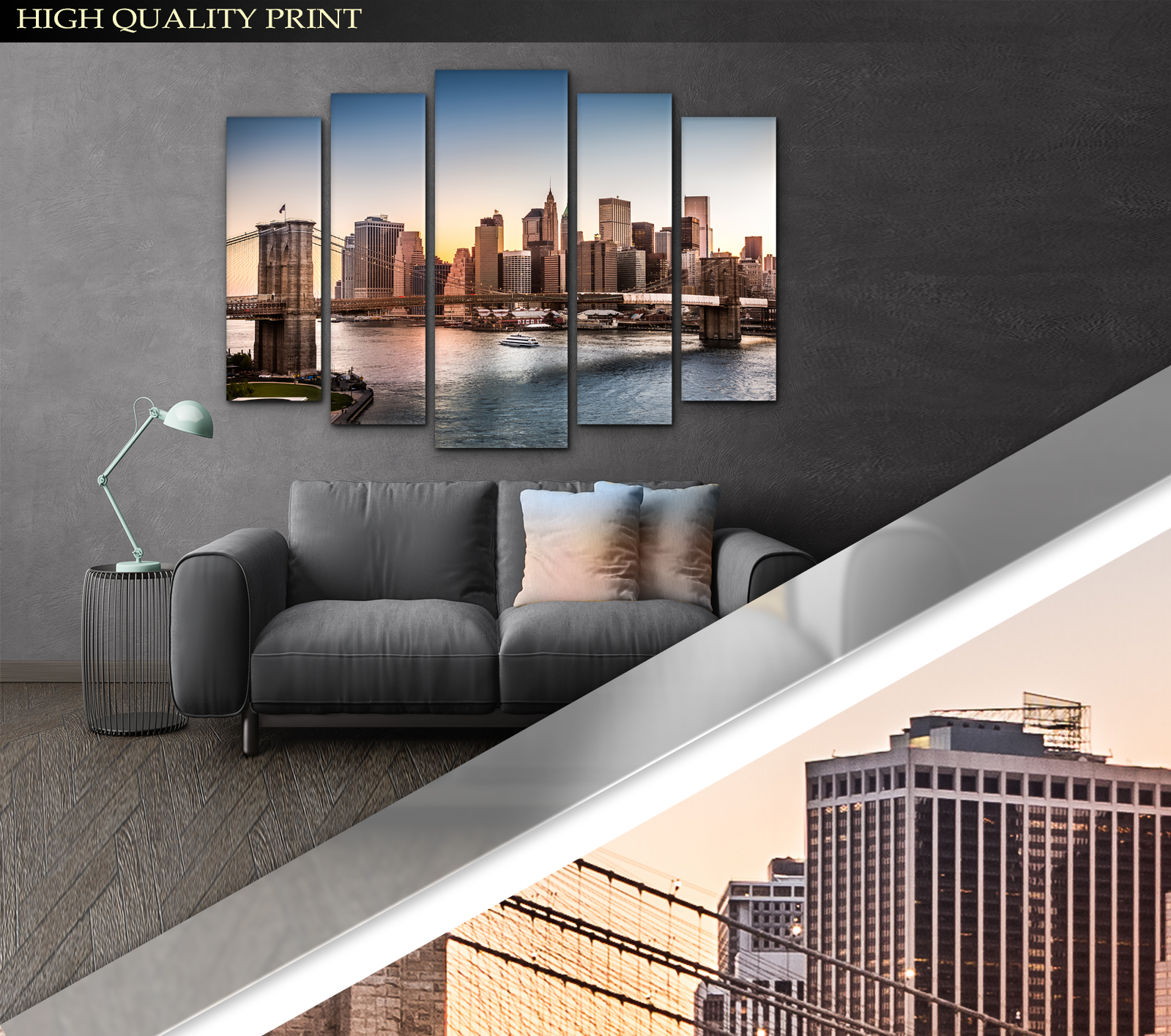 Картина модульная Город 105х150 см (Art-286_5) - фото 3 Картина модульная Город 105х150 см (Art-286_5) - фото 3