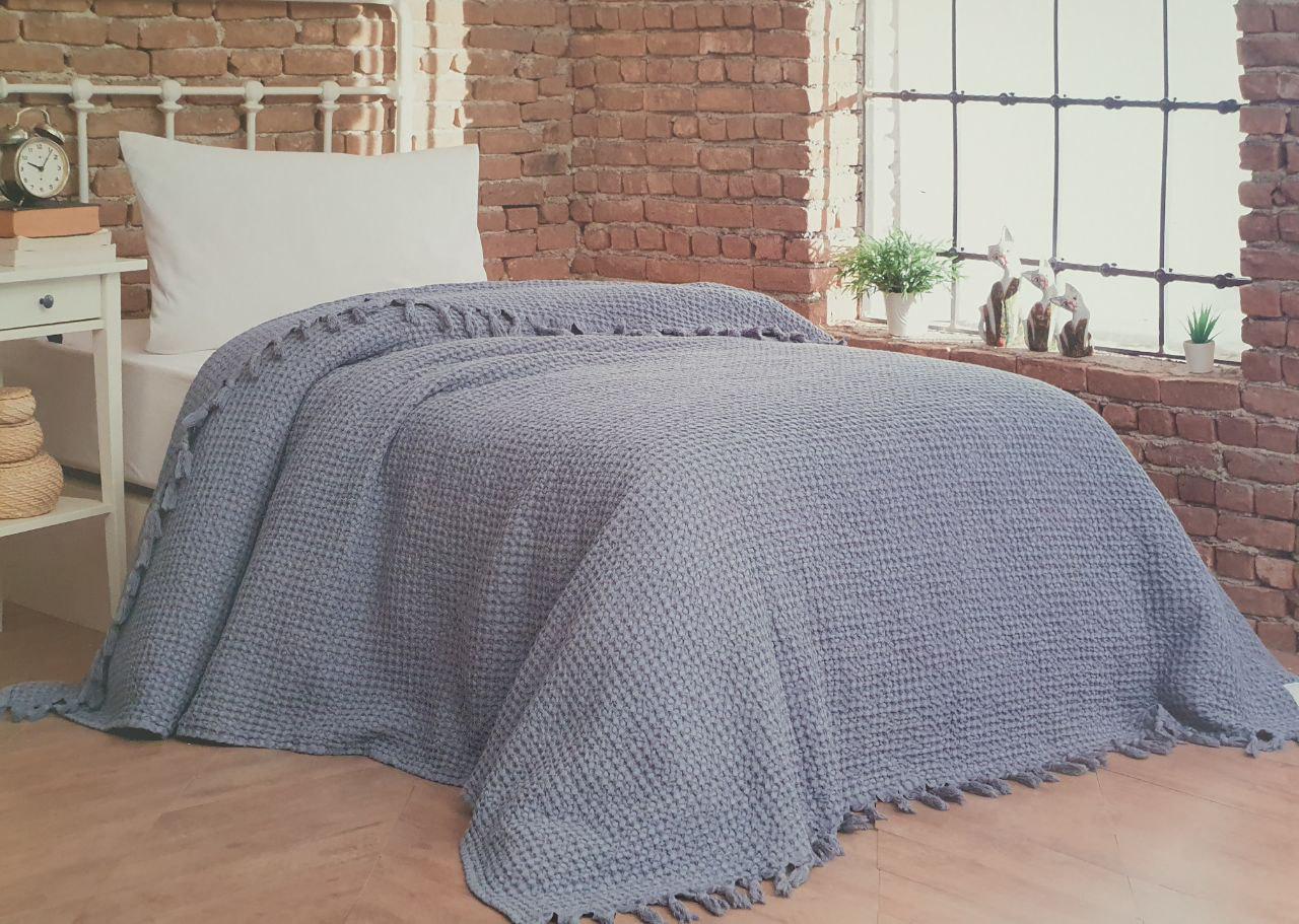 Покрывало хлопковое Maison D'or Emeline 180х240 см Grey - фото 2