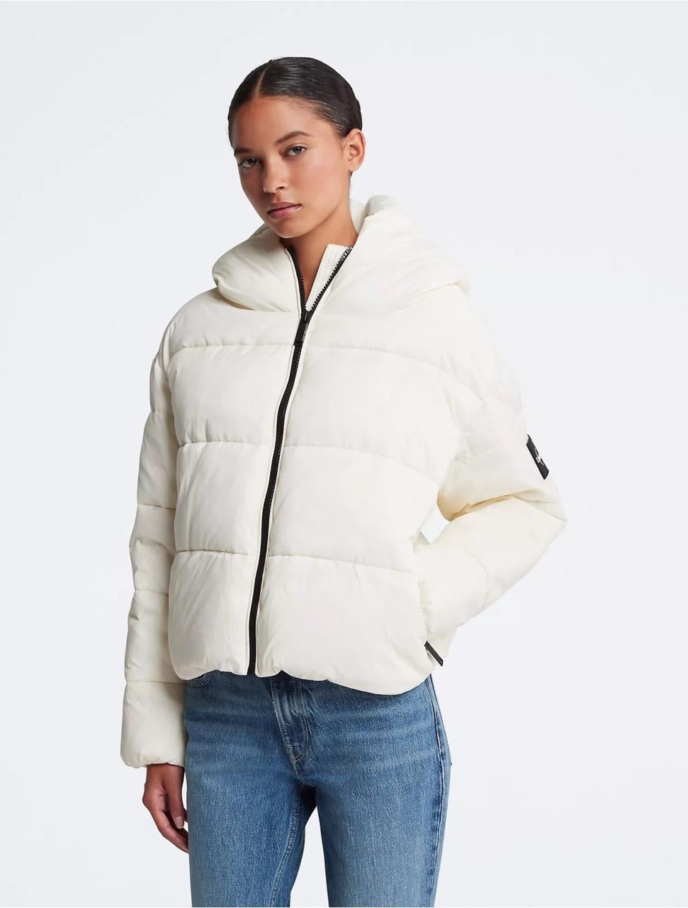 Куртка зимняя короткая женская Calvin Klein XL Белый (2548923716)