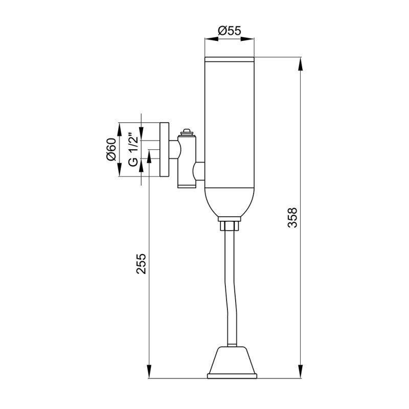 Кран для писсуара Lidz 90 LIDZCRM900008200 сенсорный Хром (75188) - фото 2 Кран для писсуара Lidz 90 LIDZCRM900008200 сенсорный Хром (75188) - фото 2