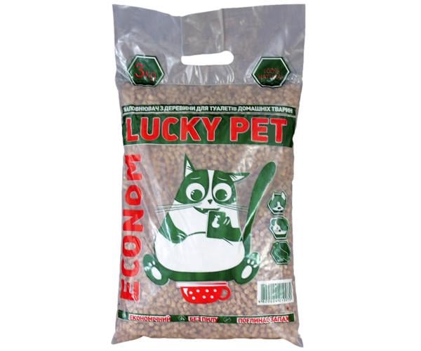 Наполнитель древесный Lucky Pet Econom для туалетов домашних животных 3 кг (38253)