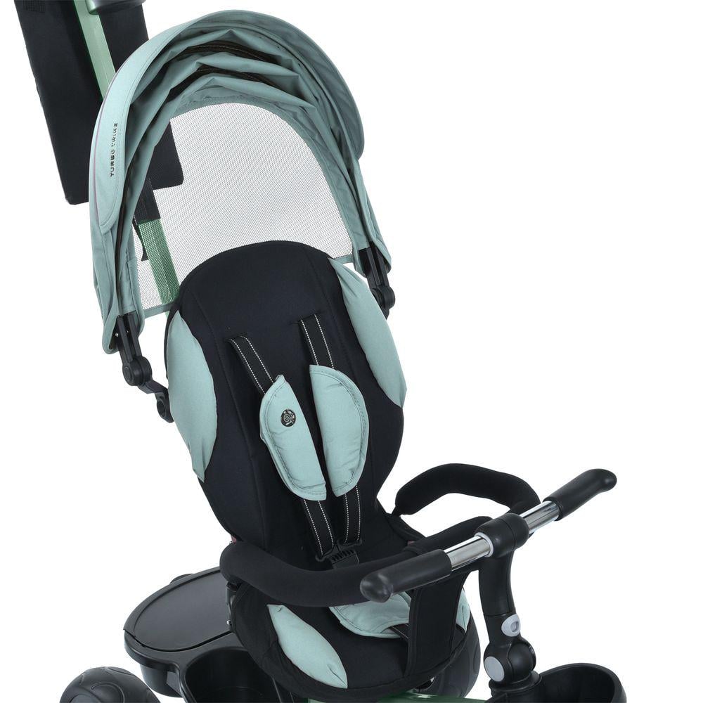 Велосипед триколісний Turbo Trike MT 1001-1 з батьківською ручкою і поворотним сидінням Зелений - фото 17