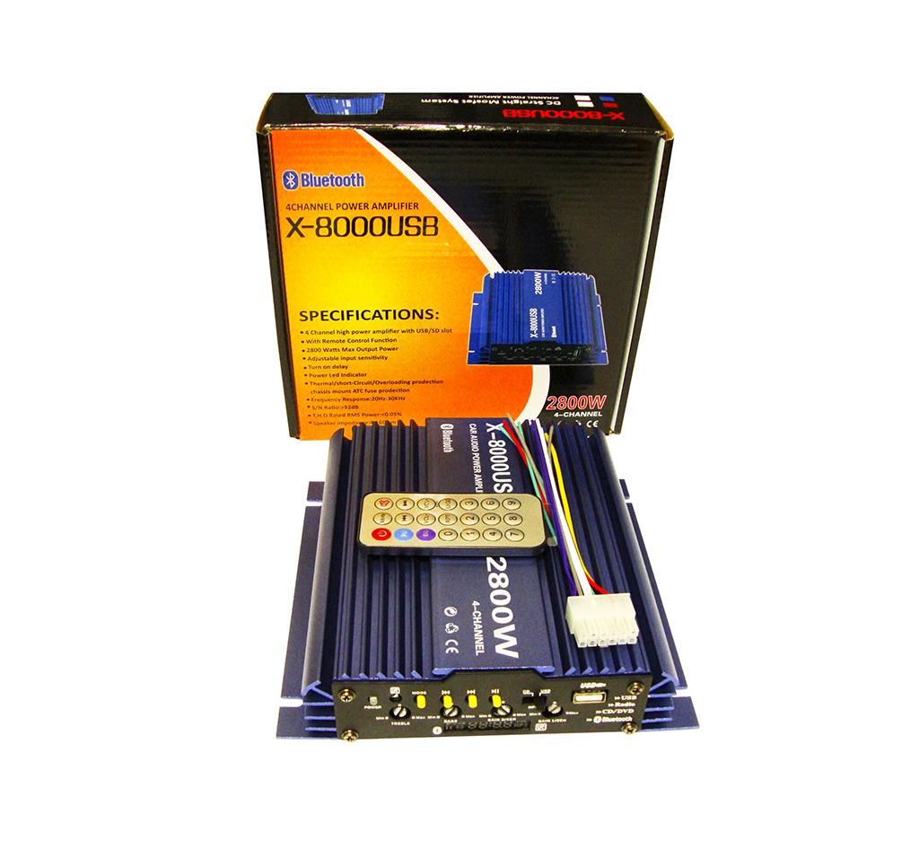 Автомобильный усилитель X-8000 USB BT (30500) - фото 4