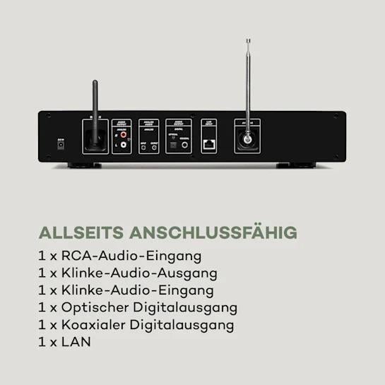 Радіоприймач Auna HiFi iTuner 320 ME DAB+ Інтернет і FM-радіо Чорний (10035110) - фото 5