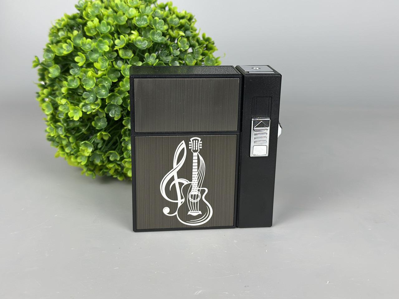 Футляр Гитара с газовой зажигалкой на 20 сигарет (23780701)