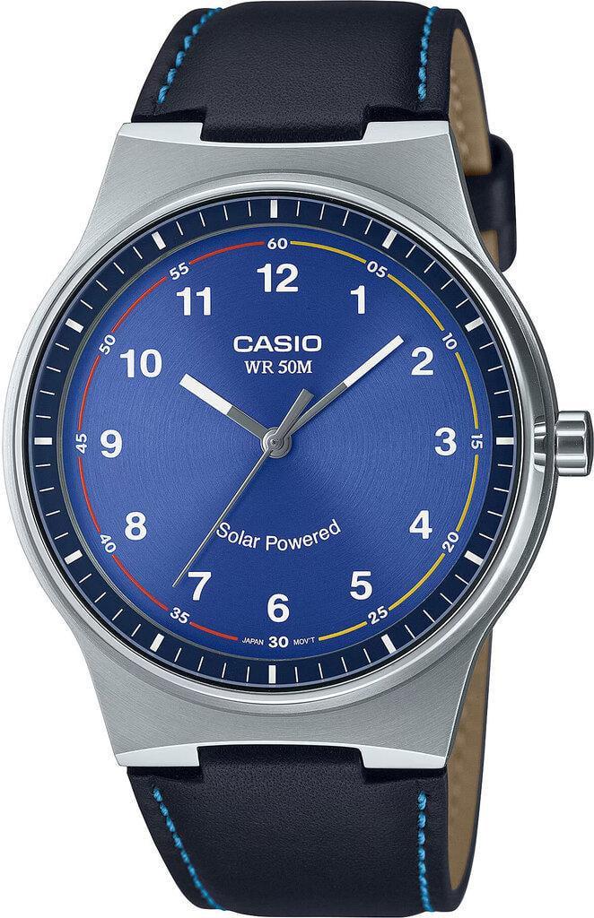 Мужские наручные часы Casio MTP-RS105L-2B Solar Powered Timeless Collection со стальным корпусом Синий (2898113552)