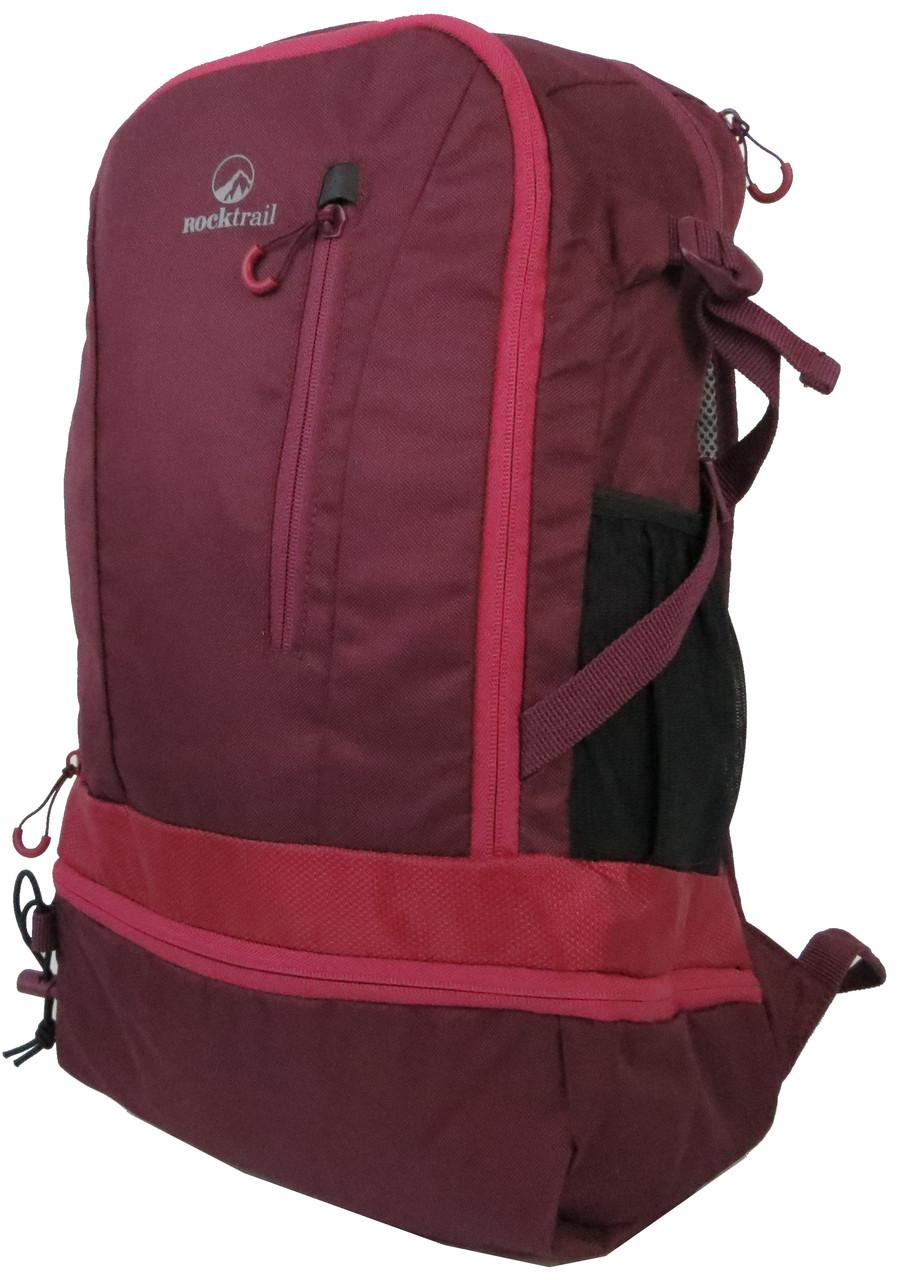 Рюкзак спортивний з дощовиком Rocktrail IAN376550 25 л Бордовий