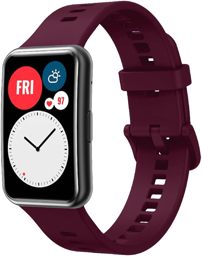 Ремінець Jsota для Huawei Watch Fit Marsala (18585)