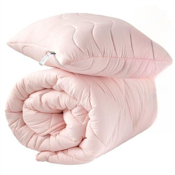 Одеяло всесезонное 140х210 см и подушка 50х70 см Розовый (П4К-id-8-32432)