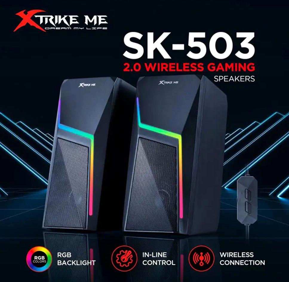 Колонки компьютерные XTRIKE ME SK-503 акустическая система с подсветкой 6W Bluetooth RGB - фото 3