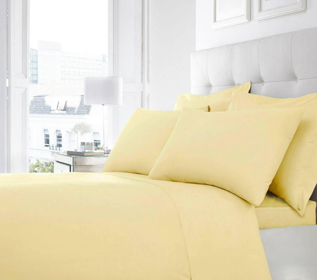 Комплект постельного белья семейный Еней-плюс В0008 Желтый