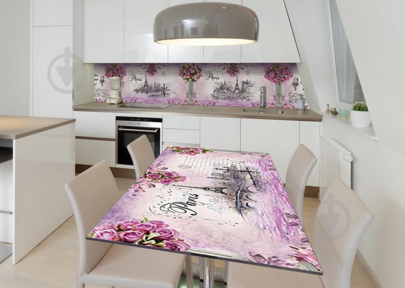 Наклейка 3Д виниловая на стол Zatarga «Шикарные букеты» 650х1200 мм для домов, квартир, столов, кофейн, кафе