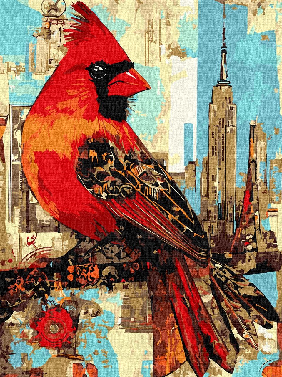 Картина по номерам Ideyka Городская птичка 30х40 см (2824290135)