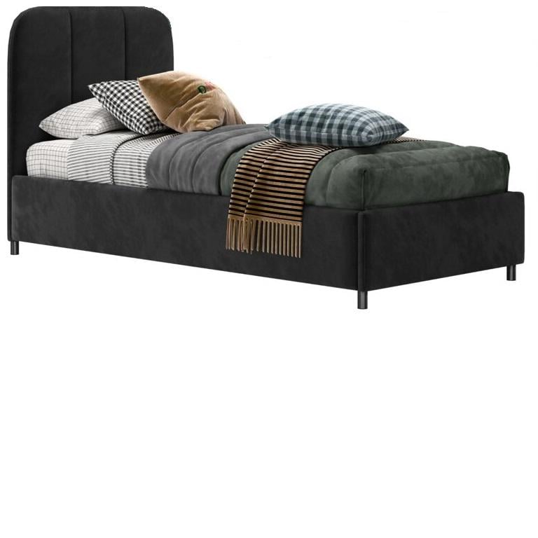 Ліжко м'яке дитяче ARIS Twin Чорний