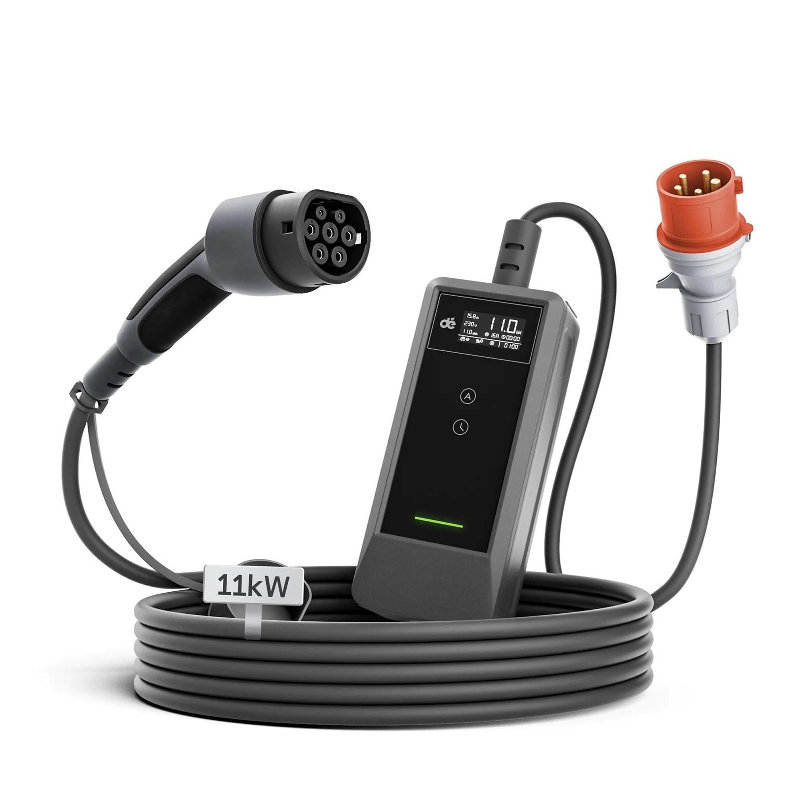 Зарядка для електромобіля Dépow 11 кВт APP Wi-Fi 16 A Type 2 кабель 7 м (DE11-16-3PH-TP2-WF) Зарядка для електромобіля Dépow 11 кВт APP Wi-Fi 16 A Type 2 кабель 7 м (DE11-16-3PH-TP2-WF)