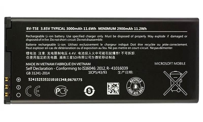 Акумулятор для Nokia Microsoft BV-T5E/Lumia 950 Dual Sim RM-1118 3000 mAh (1799780562)