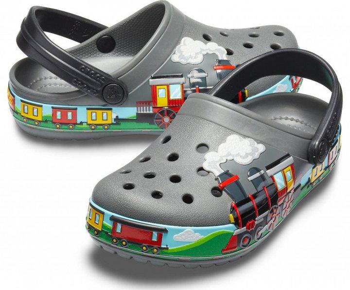 Сабо Crocs Kids Fun Lab Train Band Clog нар. J3/EUR 34-35 Slate grey (7143322)