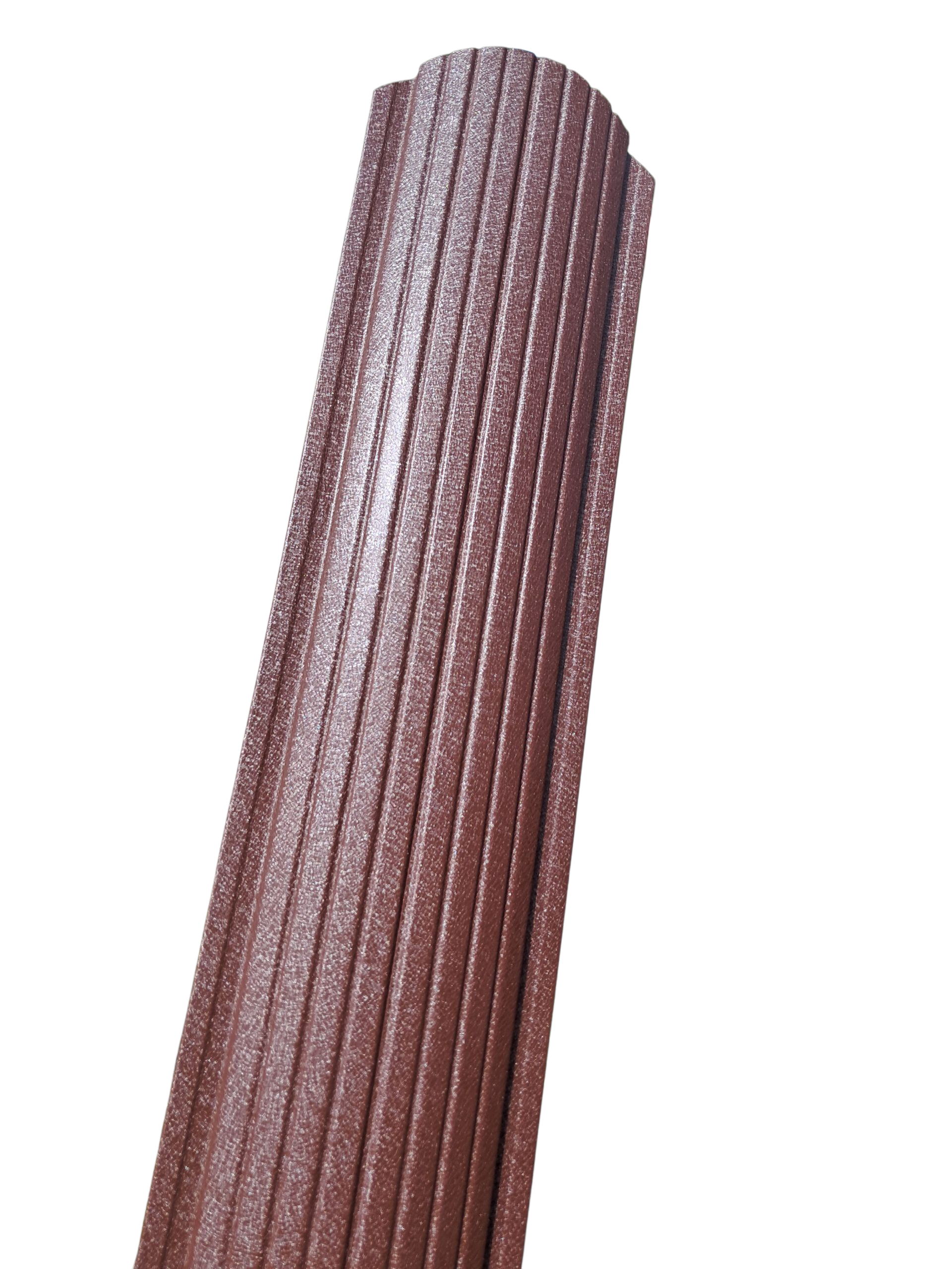 Штахетник металевий півкруглий посилений двохсторонній 0,5 м 8017 матовий (31936520)