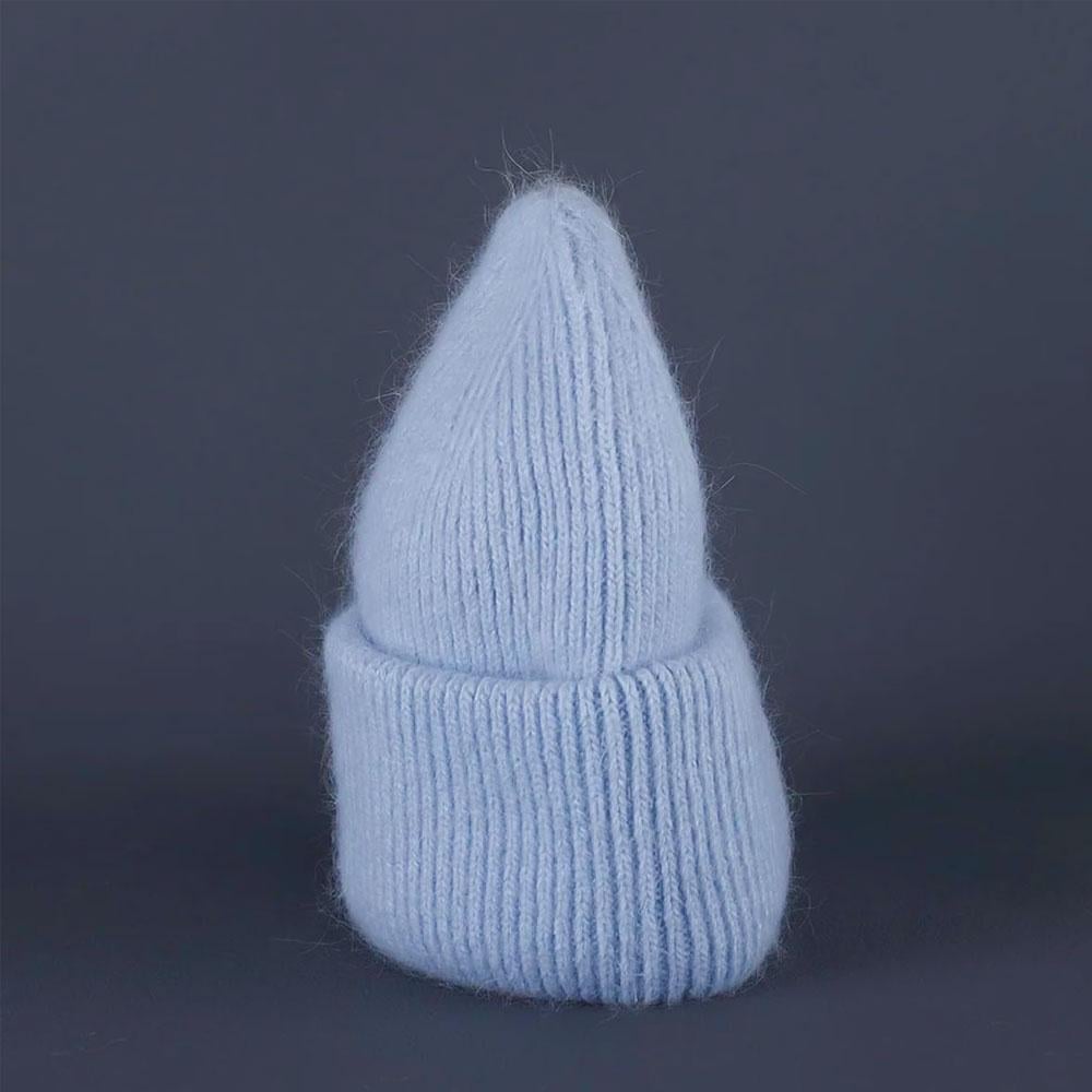 Шапка женская зимняя из ангорки Голубой (TA0086_1) - фото 5 Шапка женская зимняя из ангорки Голубой (TA0086_1) - фото 5