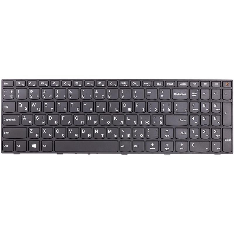 Клавіатура Power для ноутбука LENOVO Ideapad 110-15Isk чорний фрейм Чорний