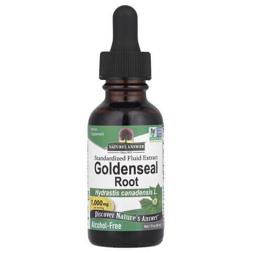 Берберин Nature's Answer Goldenseal Root 1,000 мг 30 мл (NTA-00628)