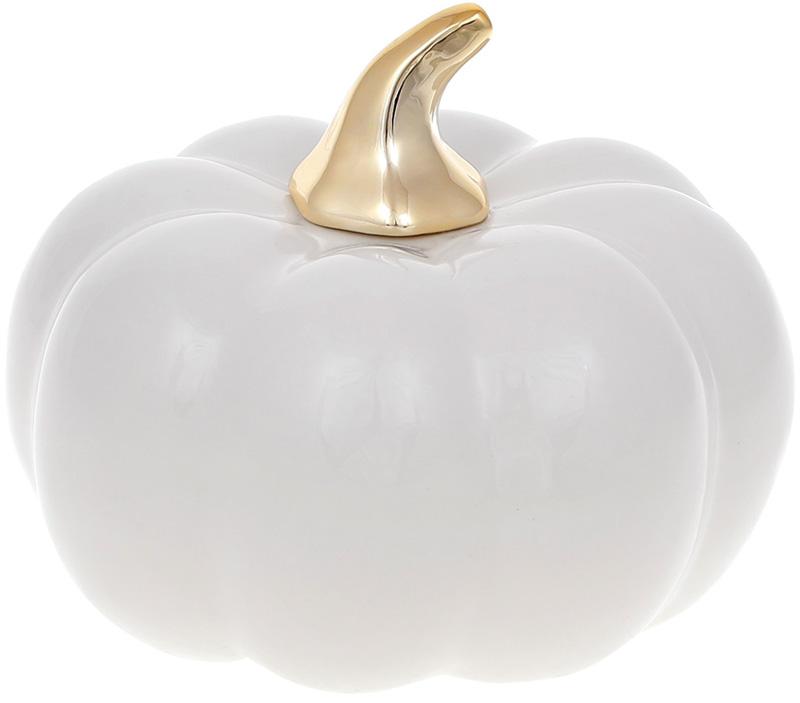 Фарфоровая фигурка Тыковка 13х13х10,5 см Белый глянец с золотом (BD-727-432)