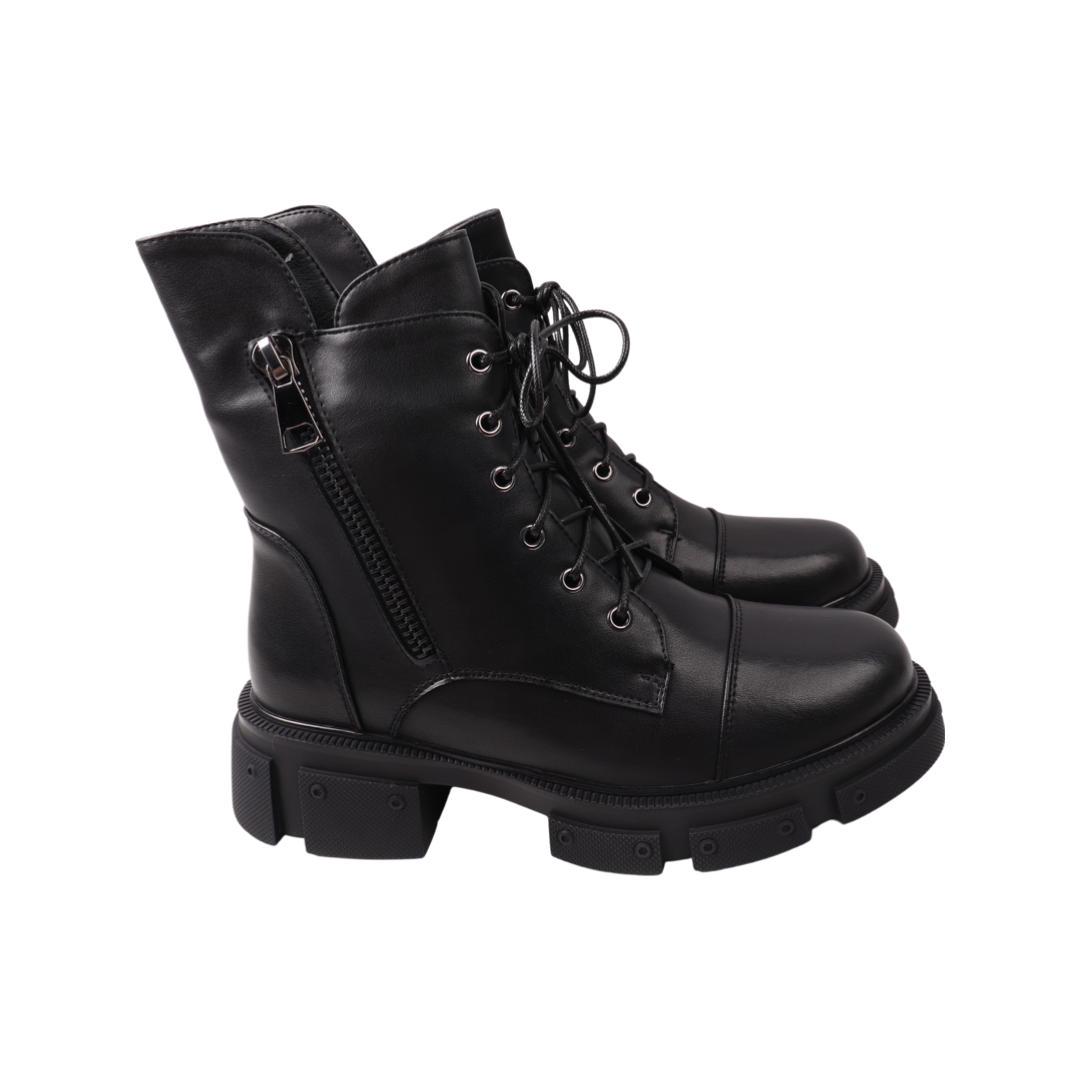 Ботинки женские Nina Mosconni из кожи р. 38 Черный (38-22ZHC)