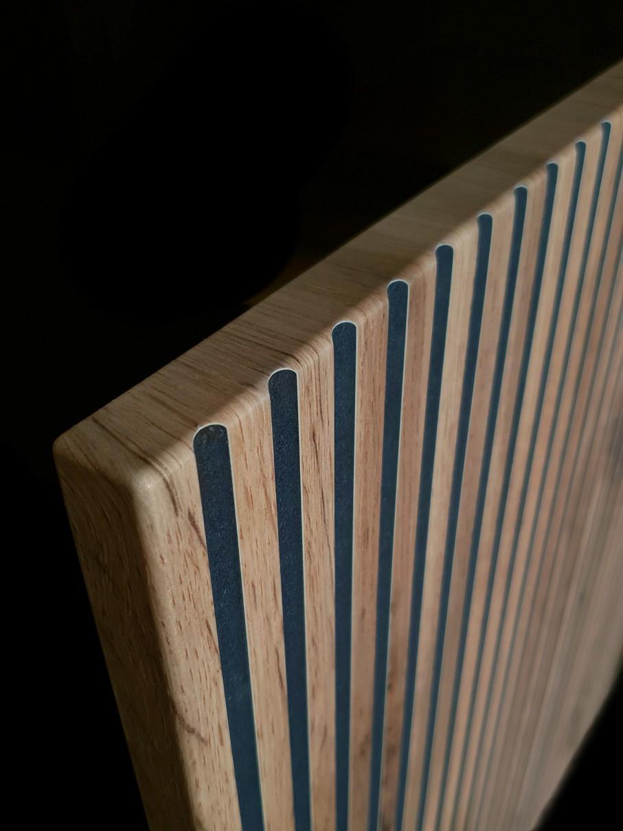 Комод с подсветкой Perfect Home Sento KSZ154 2-дверный с 3 ящиками Черный/Дуб один (PFH-091487) - фото 6