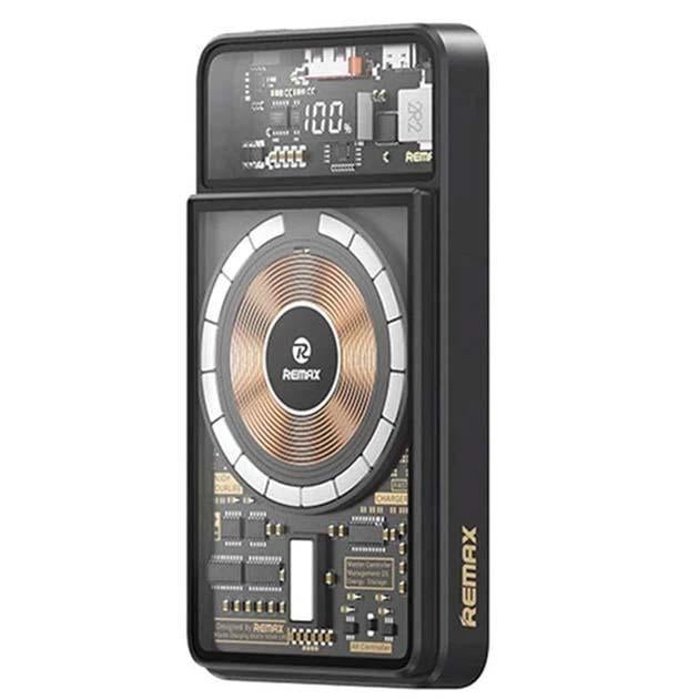 Повербанк Remax Walking Phantom Series PD20W+QC22.5W Cabled Magnetic Wireless Charging 10000 mAh RPP-580 Black (6954851208631)