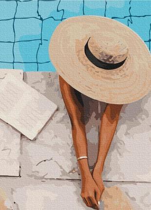Картина по номерам Brushme  40х50 см Лето в шляпке
