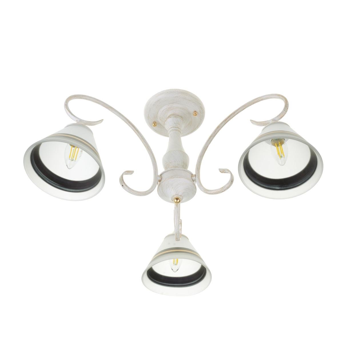 Люстра трехрожковая Brille LK-707S/3 E27 WHG с матовыми плафонами